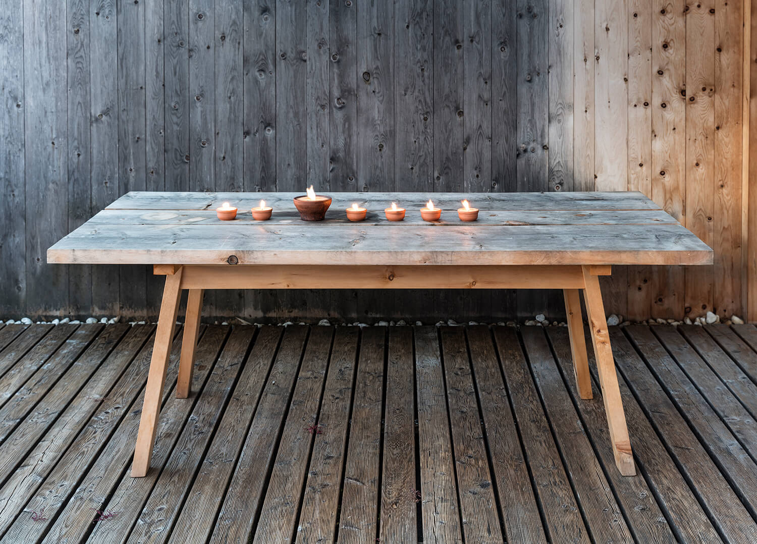 Tisch in Zirbe – Unbehandelt | Outdoor | Massivholz